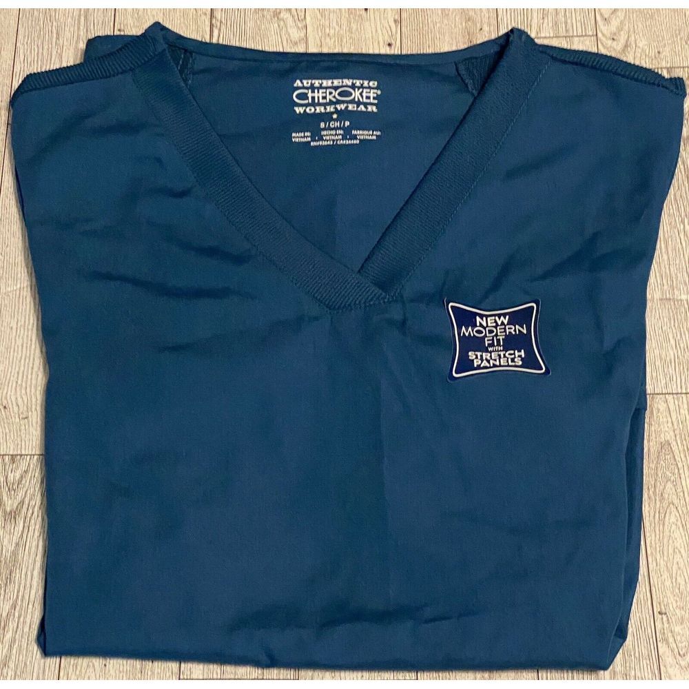 Scrubs Cherokee Workwear V Neck‎ Top WW645 CARW Caribbean Blue Free Shipping